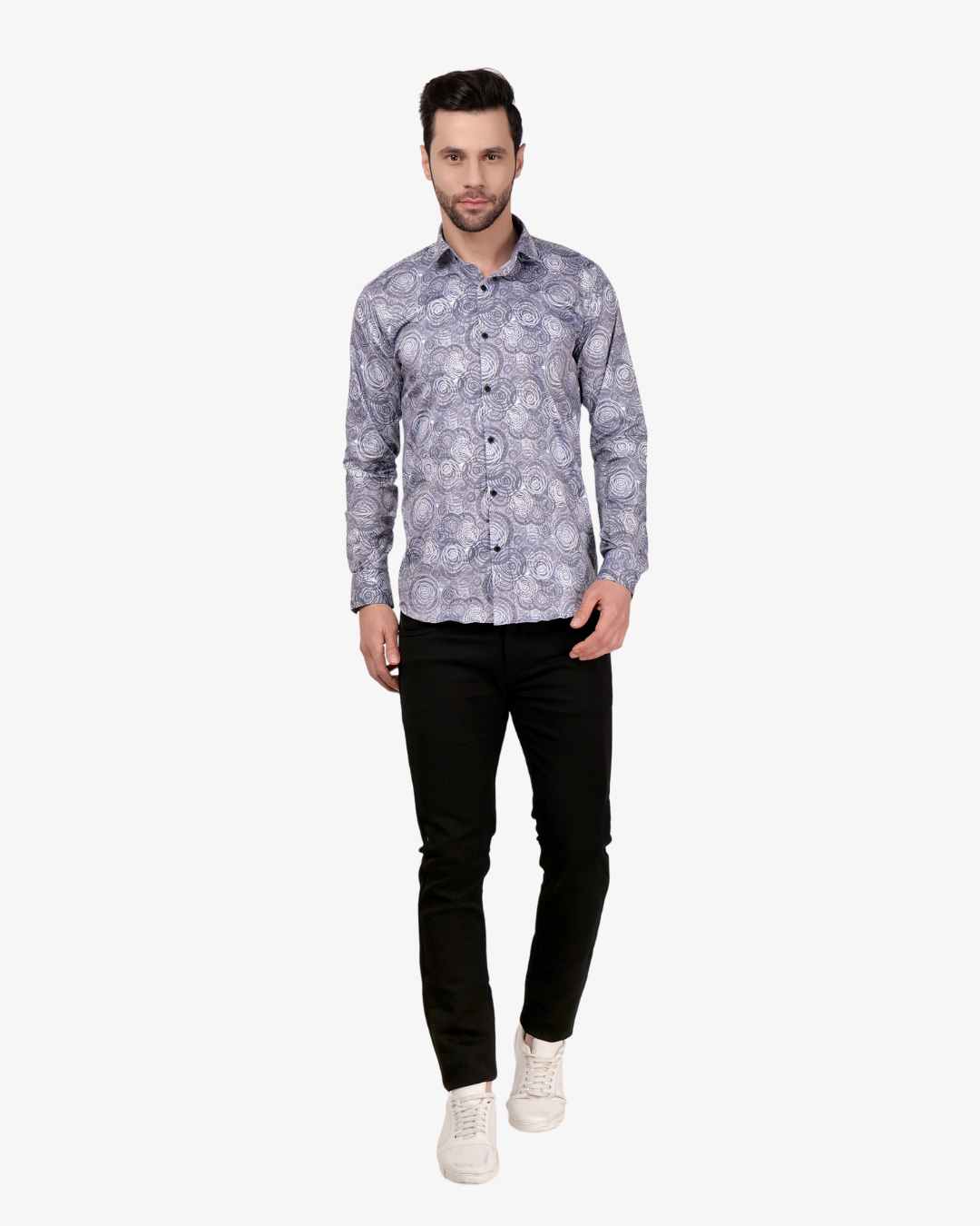 Corcul Men Satin Shirt | Dark Grey