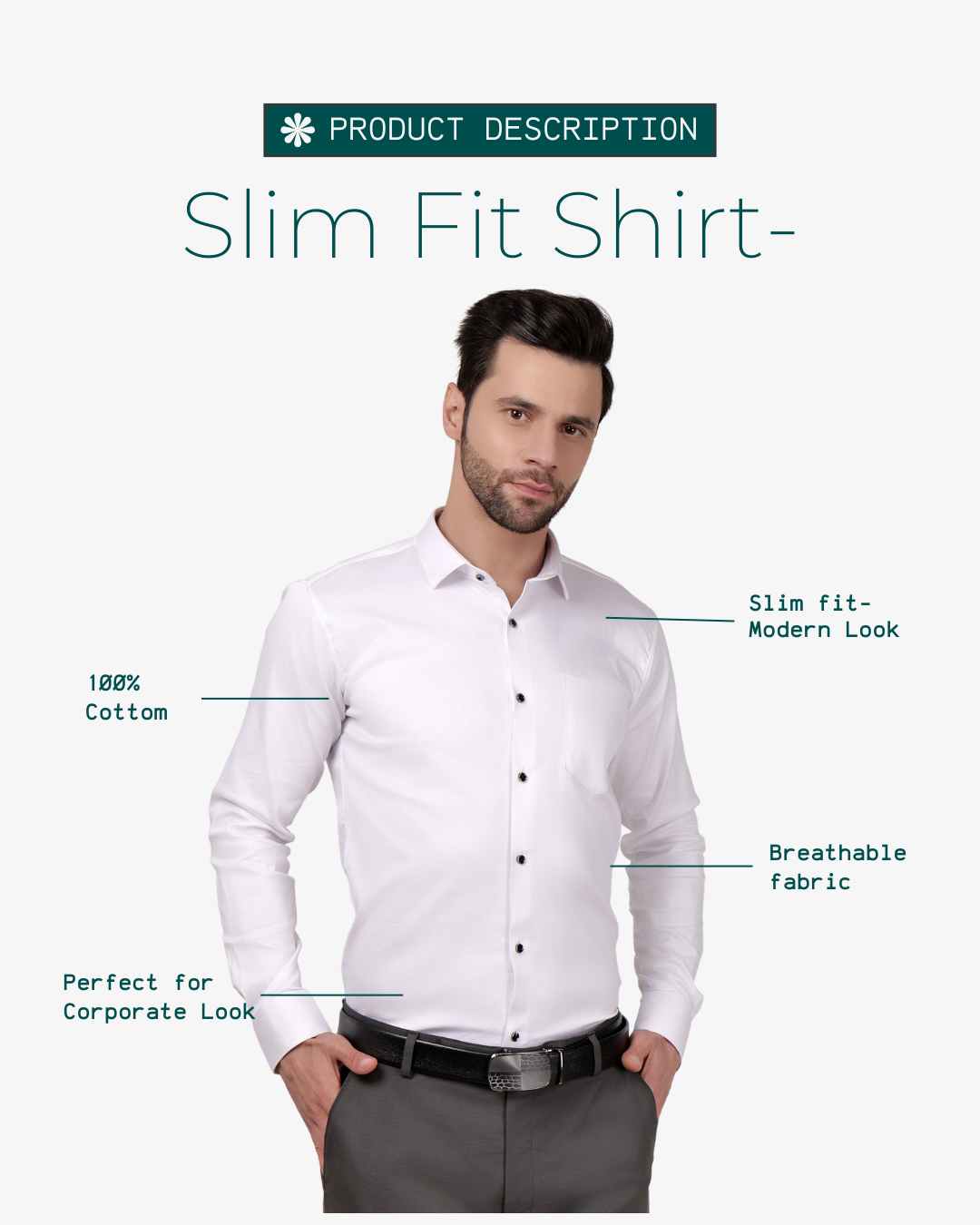 Corcul Slim Fit Shirt for Men