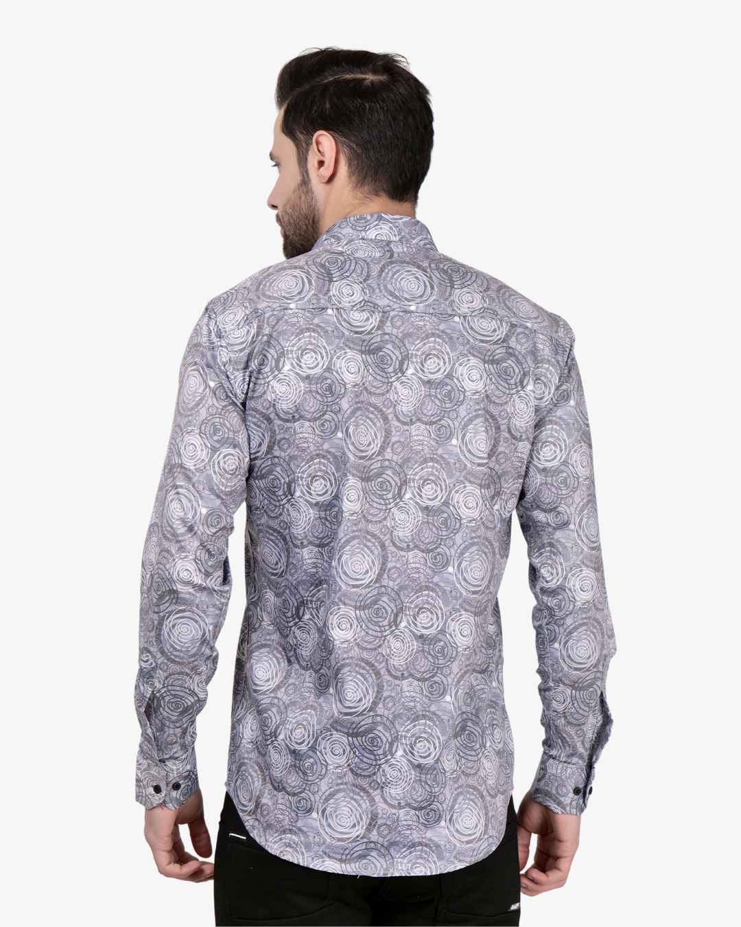 Corcul Men Satin Shirt | Dark Grey