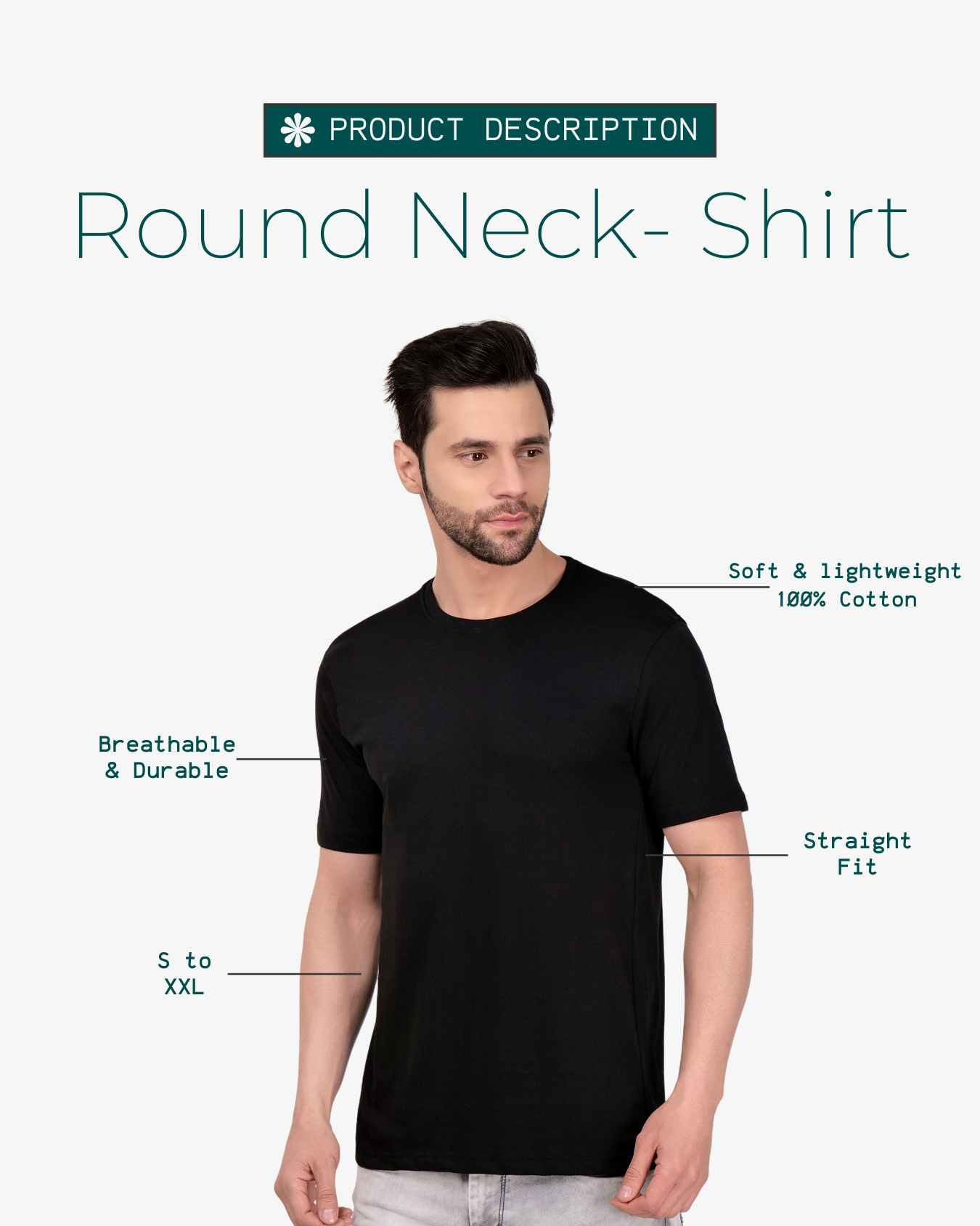 Men Round Neck T-Shirt