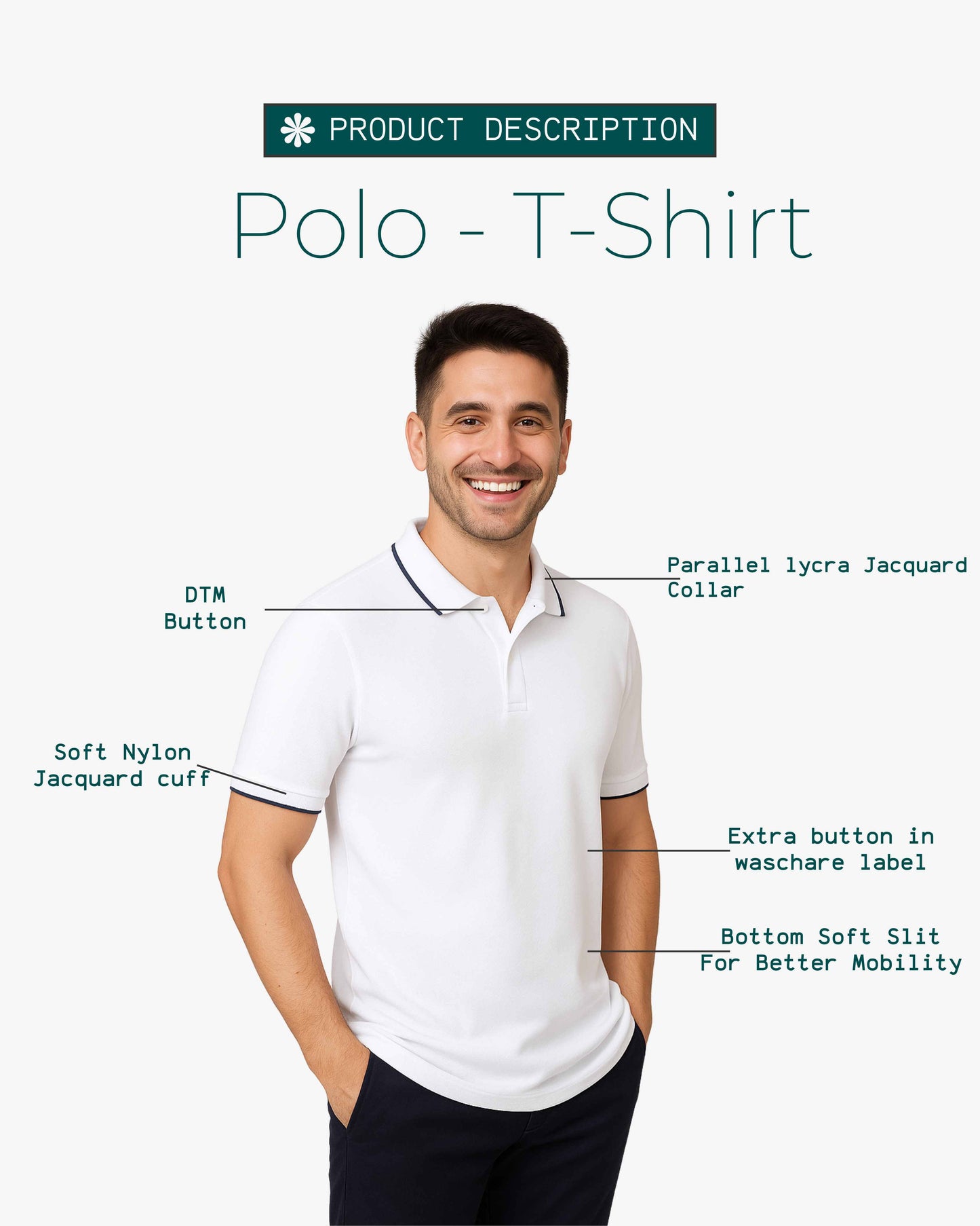 Corcul Men Pima Cotton Polo T-shirt