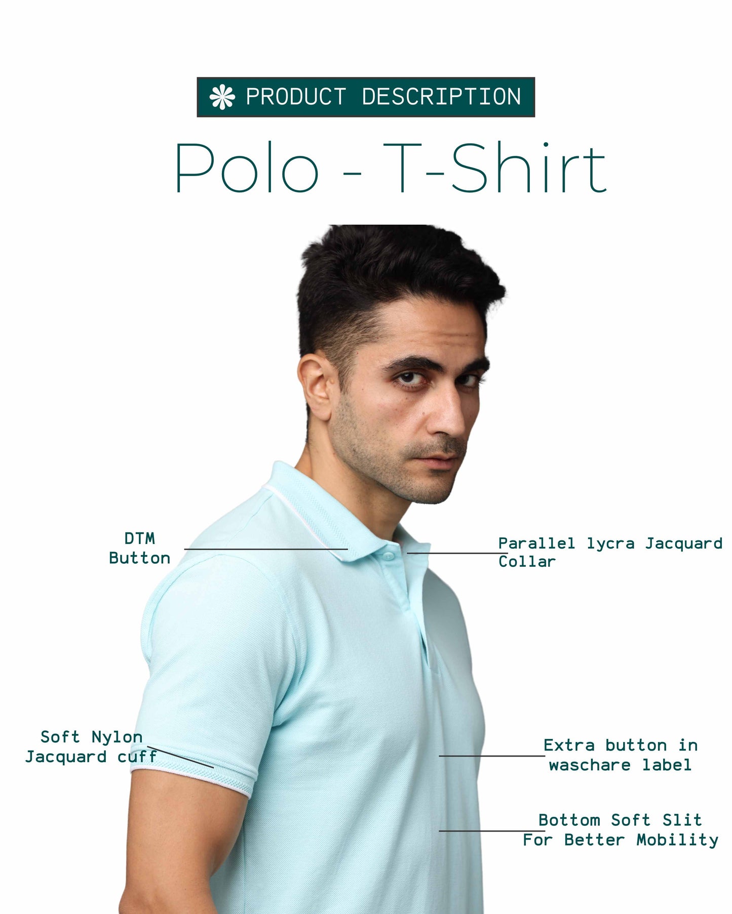 Corcul Men Pima Cotton Polo T-shirt