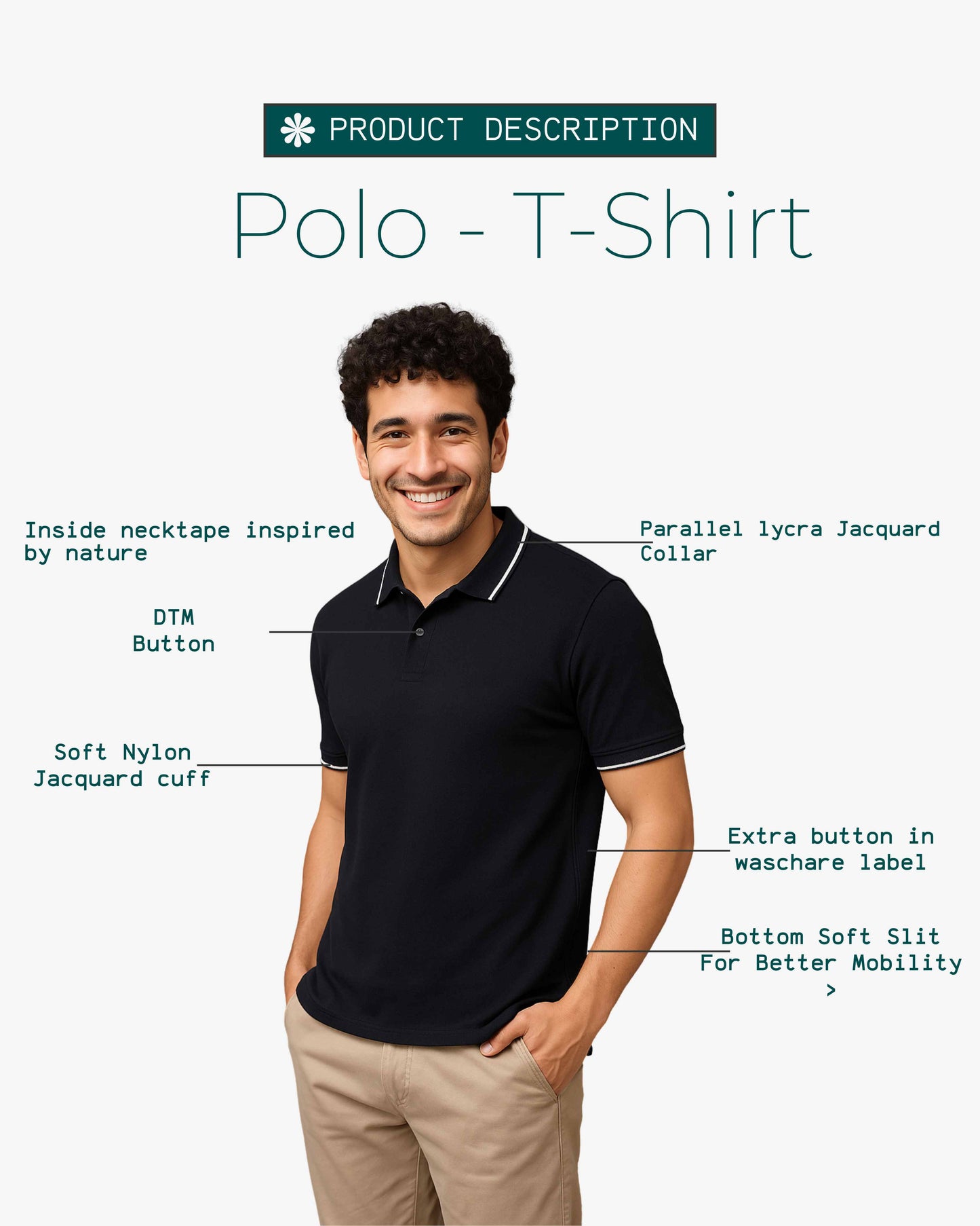 Corcul Men Pima Cotton Polo T-shirt
