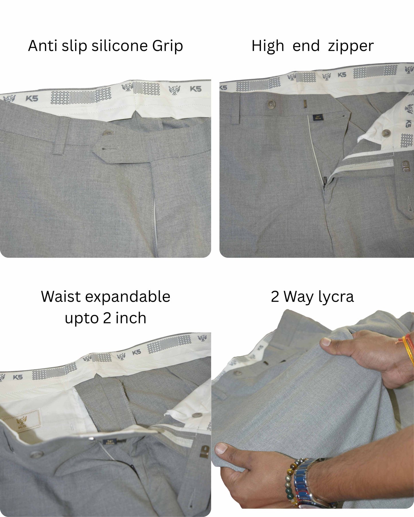 Tailored Trouser - Blue (Two Way Lycra)