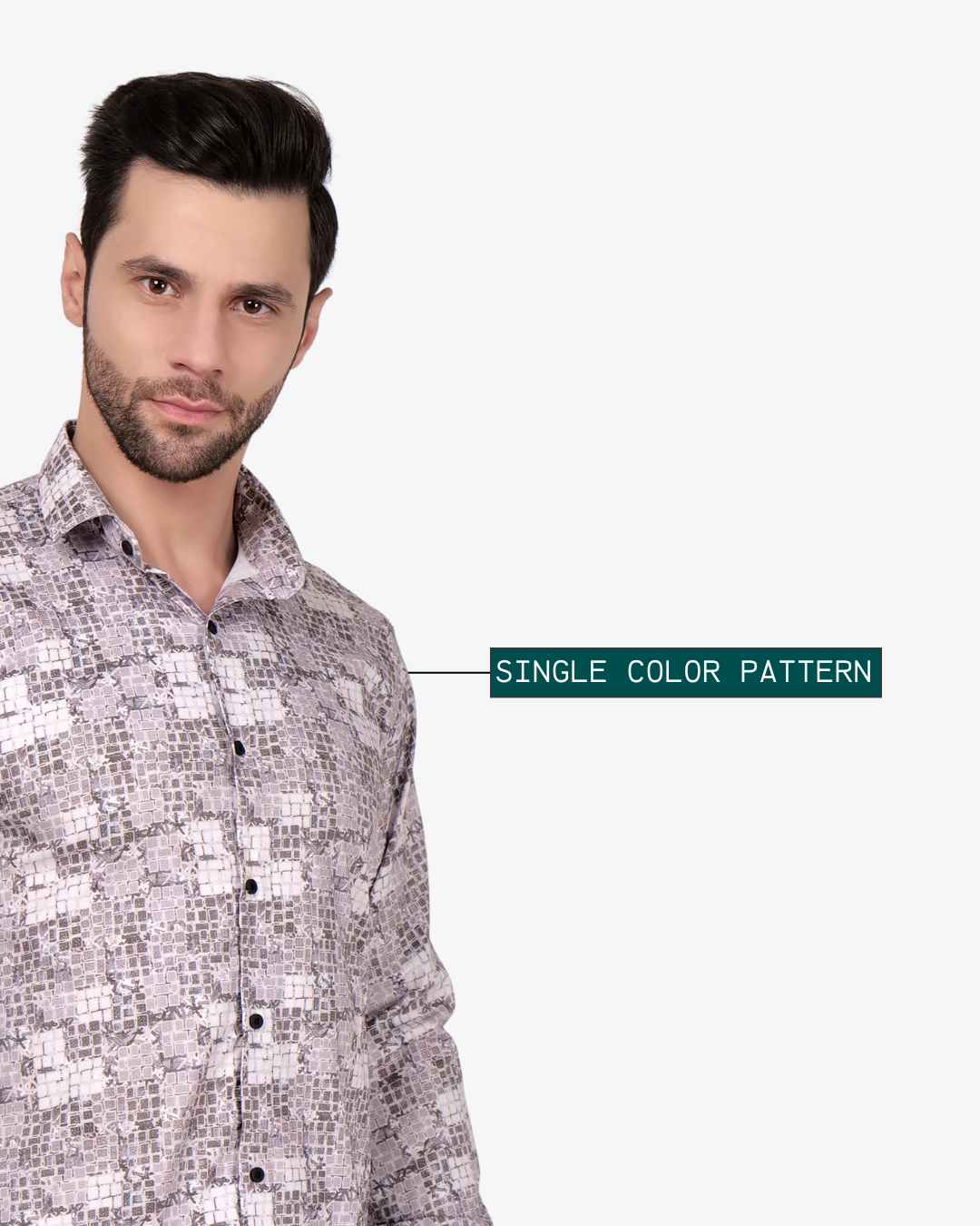 Corcul Men Oxford Print Shirt | Light Brown