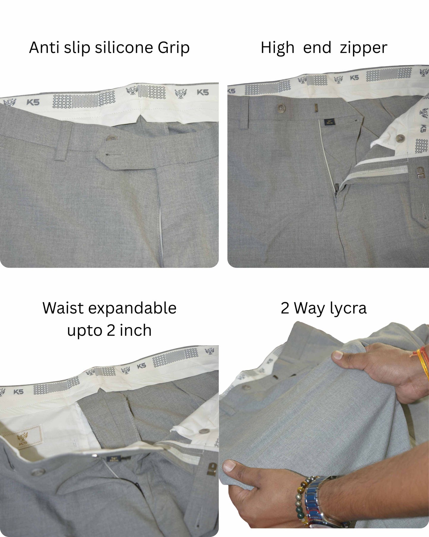 Tailored Trouser - Blue (Two Way Lycra)