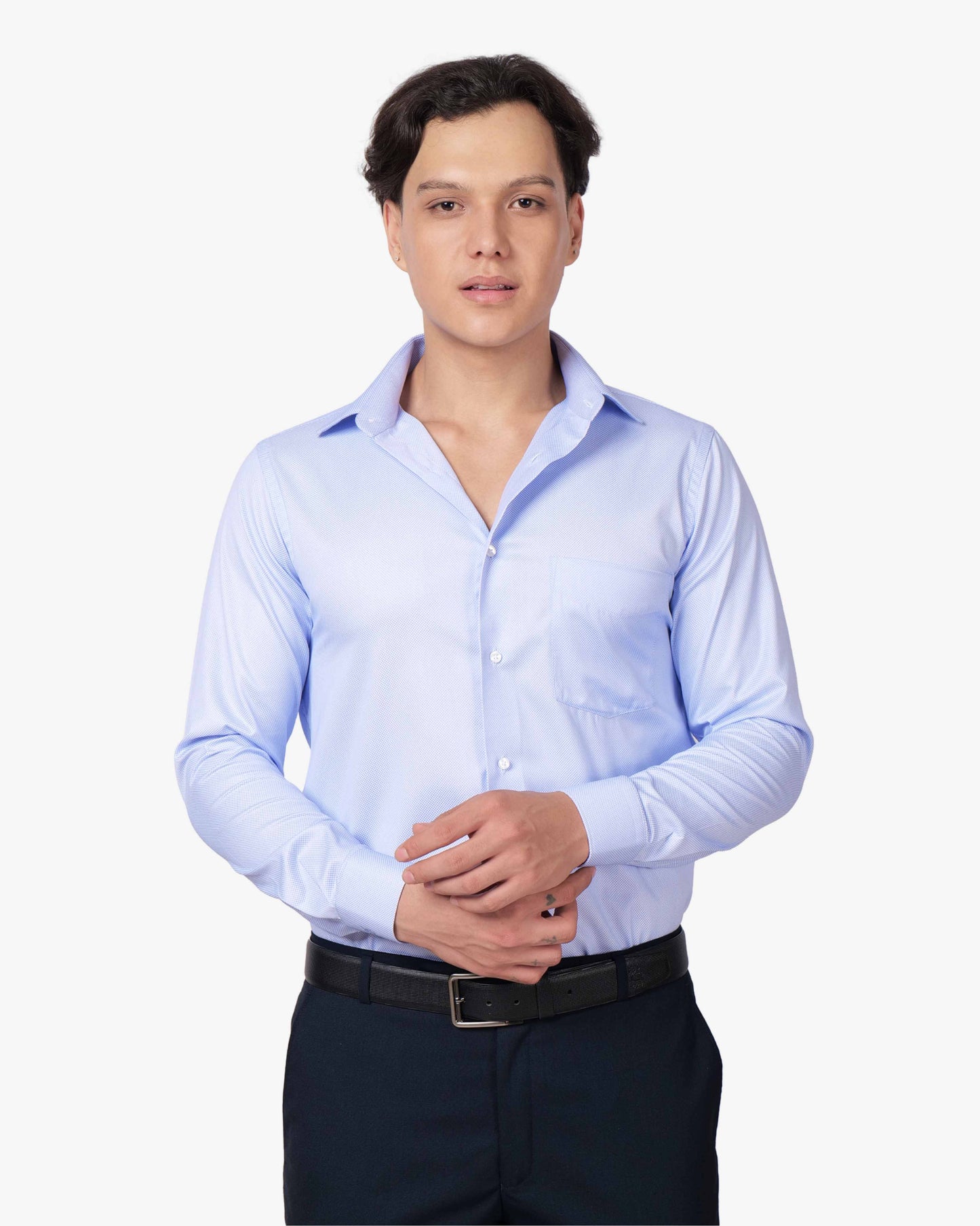 Dobby Cotton Fine Checks Shirt