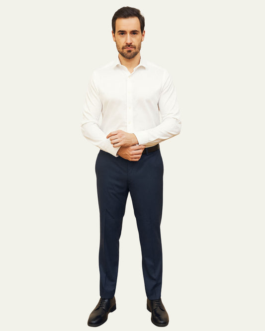 Tailored Trouser - Blue (Two Way Lycra)