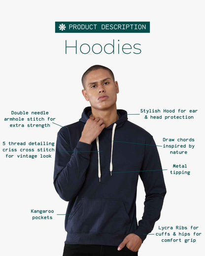 Corcul Men Midnight Navy Hoodie