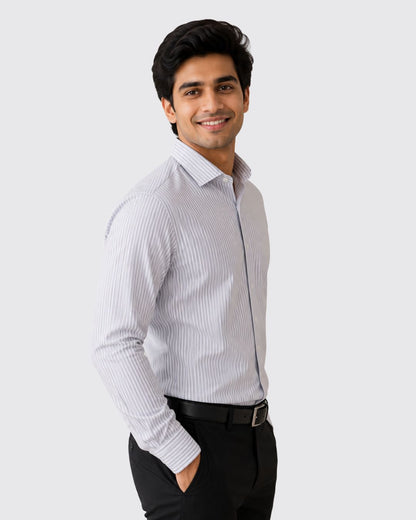 Luxe Stripe Shirt - Purple