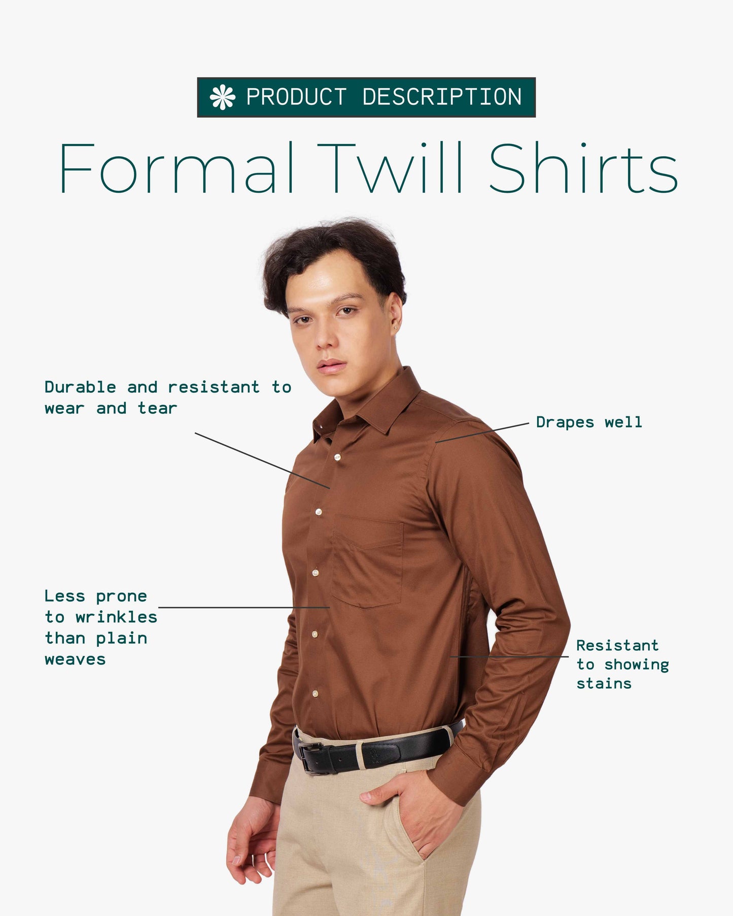Twill Edge Cotton Shirt