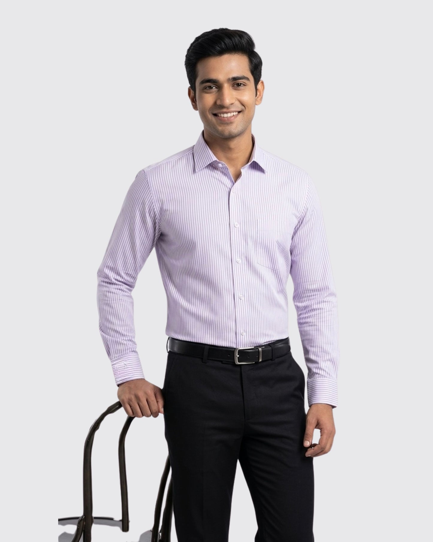Luxe Stripe Shirt - Purple