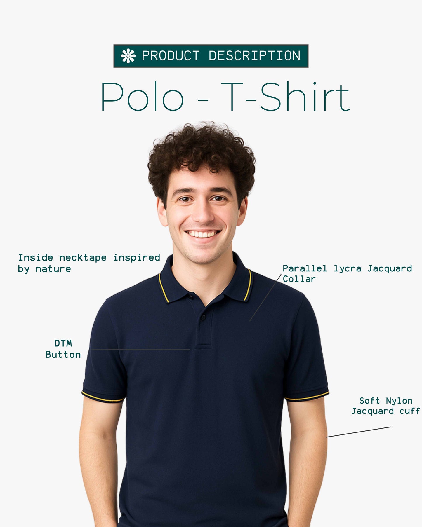 Corcul Men Pima Cotton Polo T-shirt
