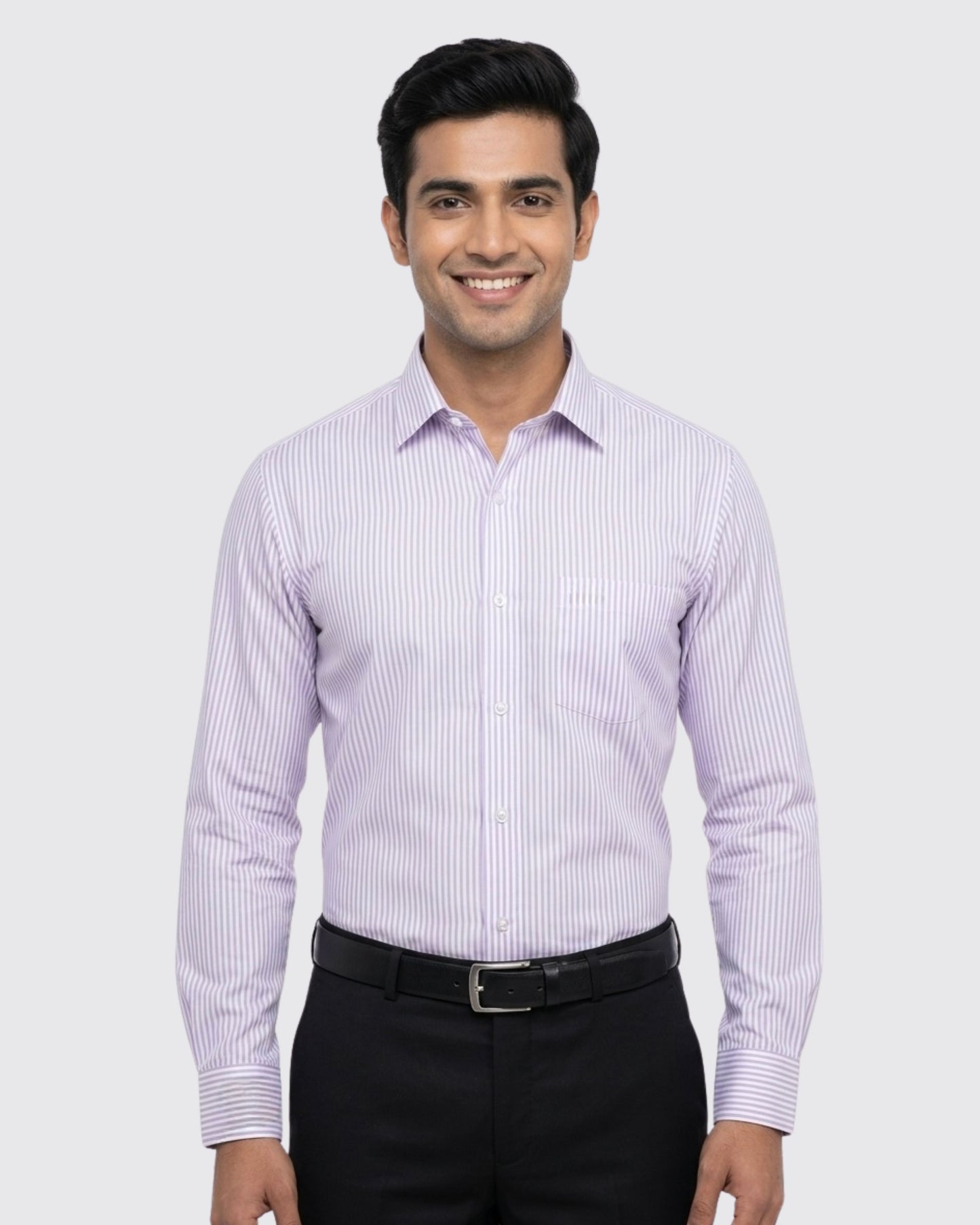 Luxe Stripe Shirt - Purple
